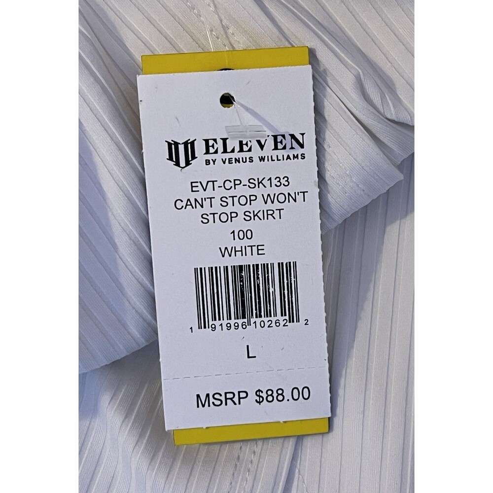 Eleven By Venus Williams White Skort Women’s Size Large - Can’t Stop Won’t Stop - Picture 5 of 7